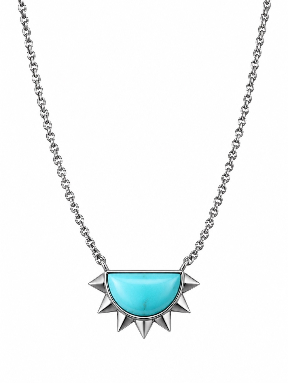 Kendra Scott Sienna Light Blue Half Sun Pendant necklace